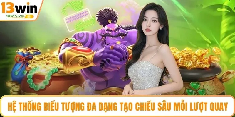 Hệ thống biểu tượng đa dạng tạo nên chiều sâu cho mỗi lượt quay